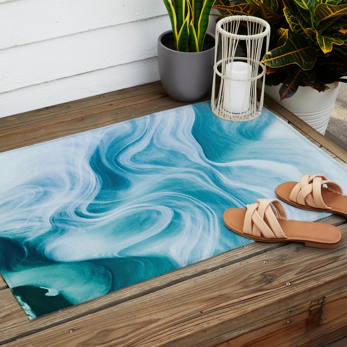Marble sandstone - oceanic Outdoor Rug Gallery Image 2