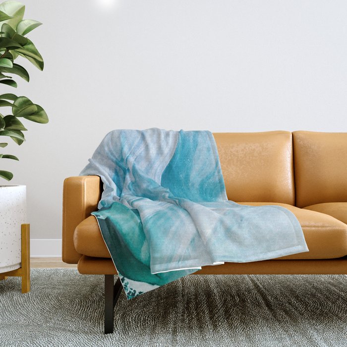 Marble sandstone - oceanic Throw Blanket Gallery Image 1