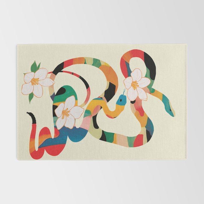 Abstract Snakes in the Flowers 1 Rug Gallery Image 2
