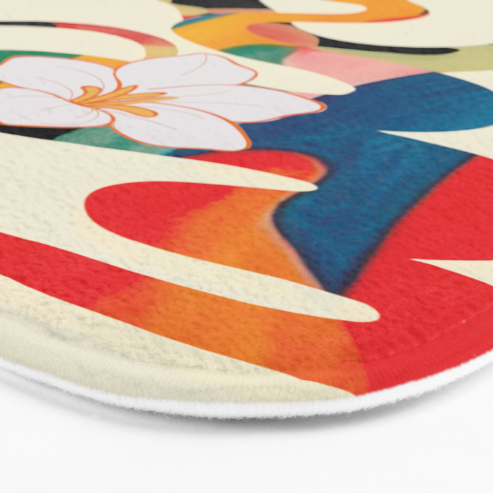 Abstract Snakes in the Flowers 1 Bath Mat Gallery Image 3