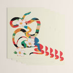 Abstract Snakes in the Flowers 1 Wrapping Paper Gallery Image 3