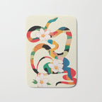 Abstract Snakes in the Flowers 1 Bath Mat Gallery Image 1