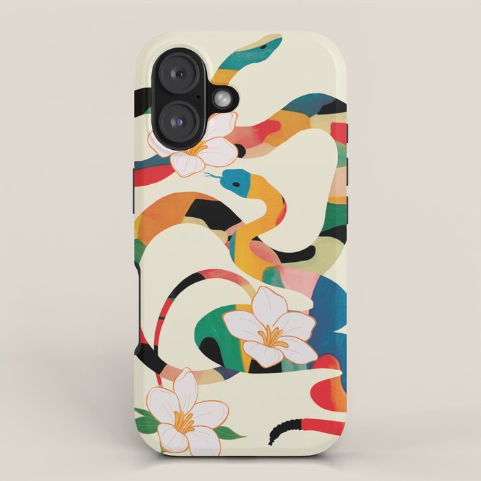 Abstract Snakes in the Flowers 1 iPhone Case Gallery Image 1