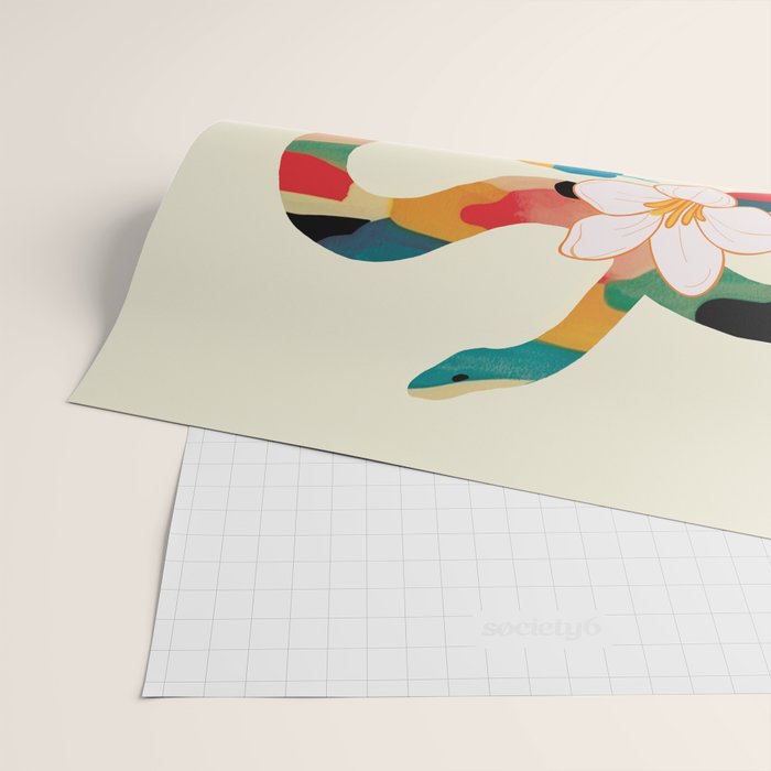 Abstract Snakes in the Flowers 1 Wrapping Paper Gallery Image 2