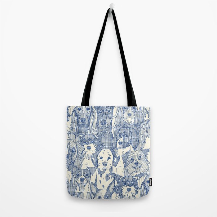dogs aplenty classic blue pearl Tote Bag Gallery Image 2