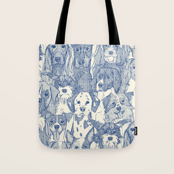 dogs aplenty classic blue pearl Tote Bag Gallery Image 1