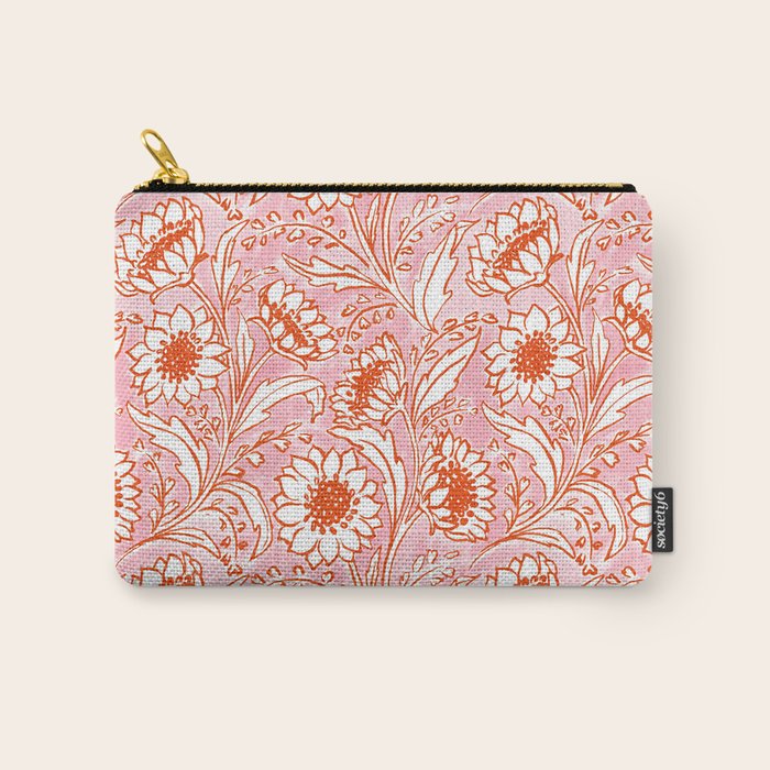Sunflowers - pink and orange  Carry All Pouch Gallery Image 1