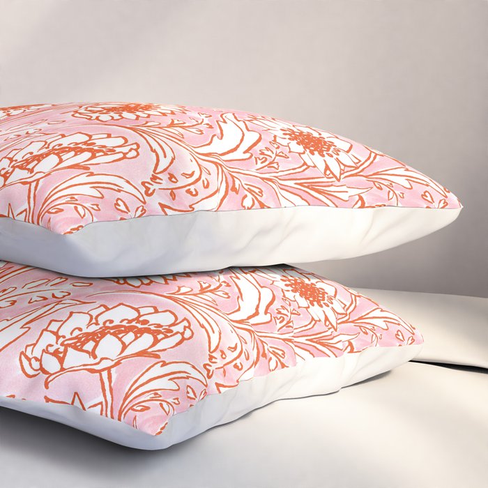 Sunflowers - pink and orange  Pillow Sham Gallery Image 3