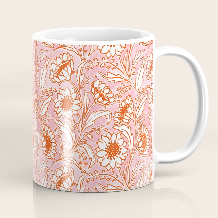 Sunflowers - pink and orange  Coffee Mug Gallery Image 1