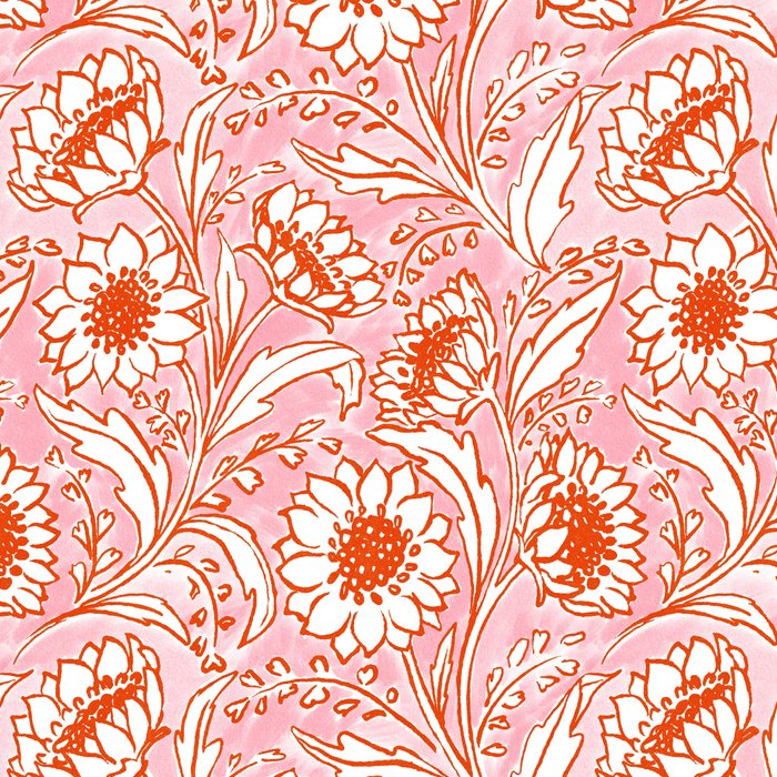 Sunflowers - pink and orange  Coffee Mug Gallery Image 2