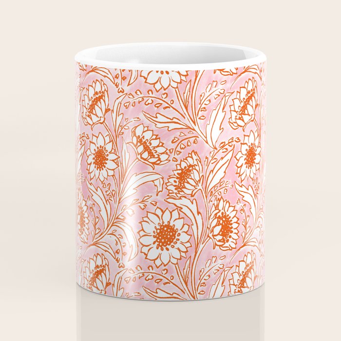 Sunflowers - pink and orange  Coffee Mug Gallery Image 4