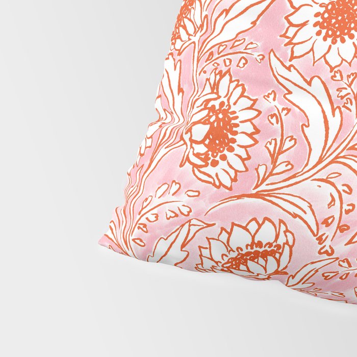 Sunflowers - pink and orange  Pillow Sham Gallery Image 4