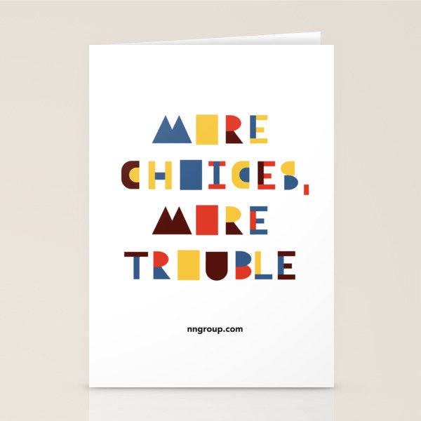 More Choices, More Trouble Stationery Card Gallery Image 2