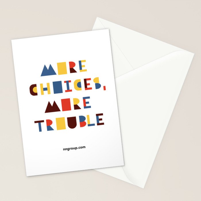 More Choices, More Trouble Stationery Card Gallery Image 2