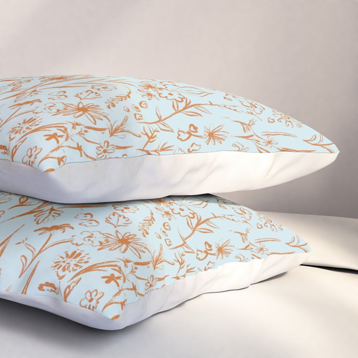 Wild Garden Drawing (Mix) Pillow Sham Gallery Image 3