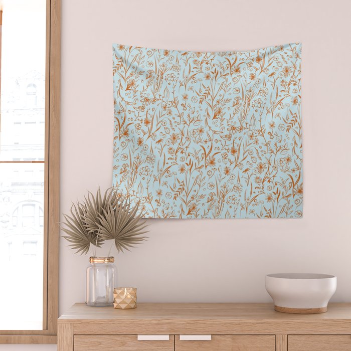 Wild Garden Drawing (Mix) Wall Tapestry Gallery Image 2