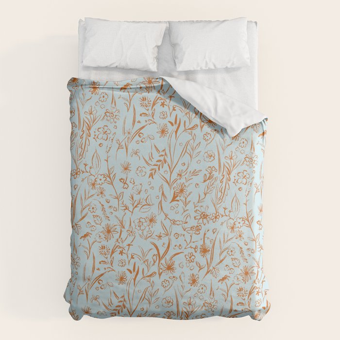 Wild Garden Drawing (Mix) Duvet Cover Gallery Image 1
