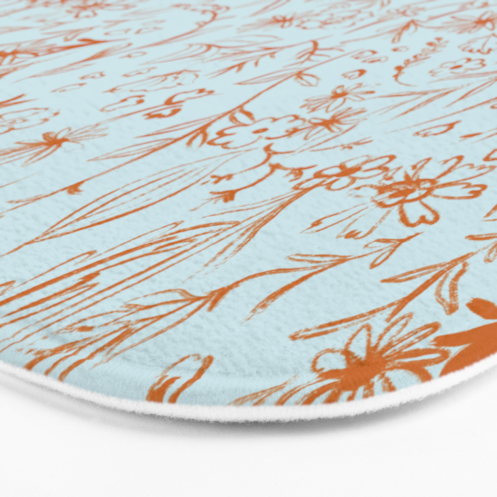 Wild Garden Drawing (Mix) Bath Mat Gallery Image 3