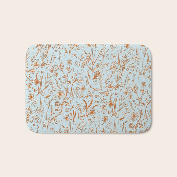 Wild Garden Drawing (Mix) Bath Mat Gallery Image 1