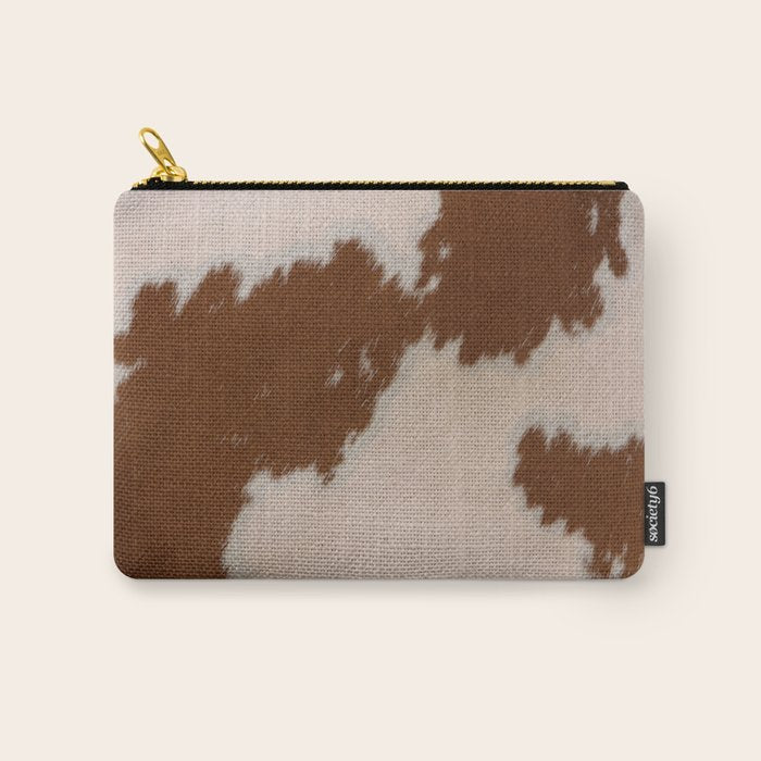 Spotted Light Brown Cowhide Carry All Pouch Gallery Image 1
