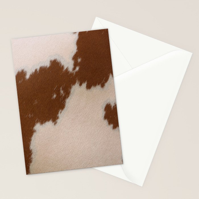 Spotted Light Brown Cowhide Stationery Card Gallery Image 2
