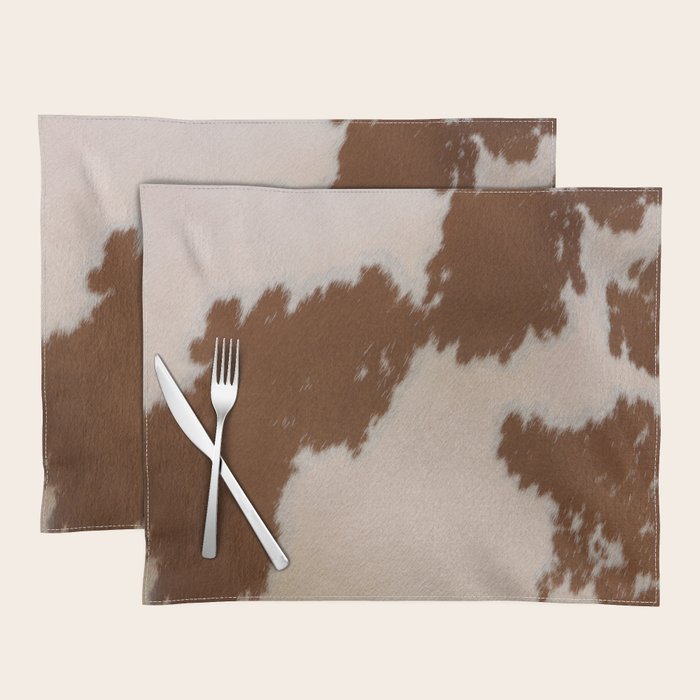 Spotted Light Brown Cowhide Placemat Gallery Image 1