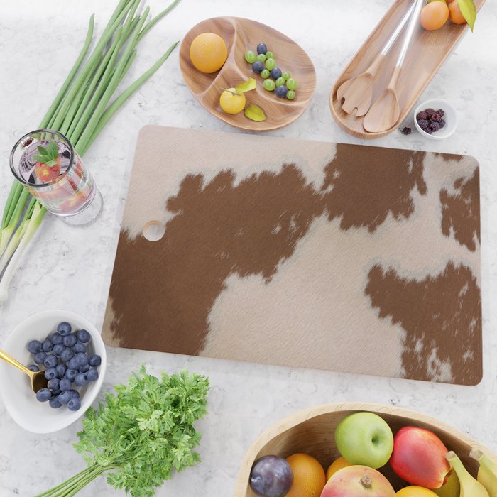 Spotted Light Brown Cowhide Cutting Board Gallery Image 2