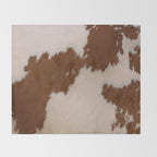 Spotted Light Brown Cowhide Throw Blanket Gallery Image 2