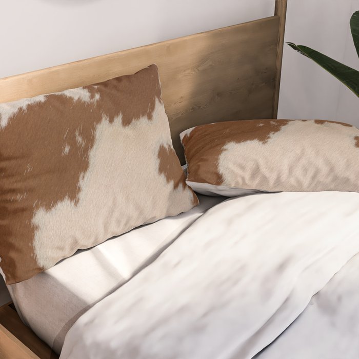 Spotted Light Brown Cowhide Pillow Sham Gallery Image 2
