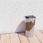 Spotted Light Brown Cowhide Travel Mug Gallery Image 4