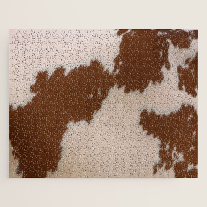 Spotted Light Brown Cowhide Jigsaw Puzzle Gallery Image 1