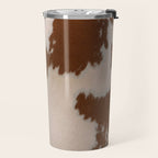 Spotted Light Brown Cowhide Travel Mug Gallery Image 2