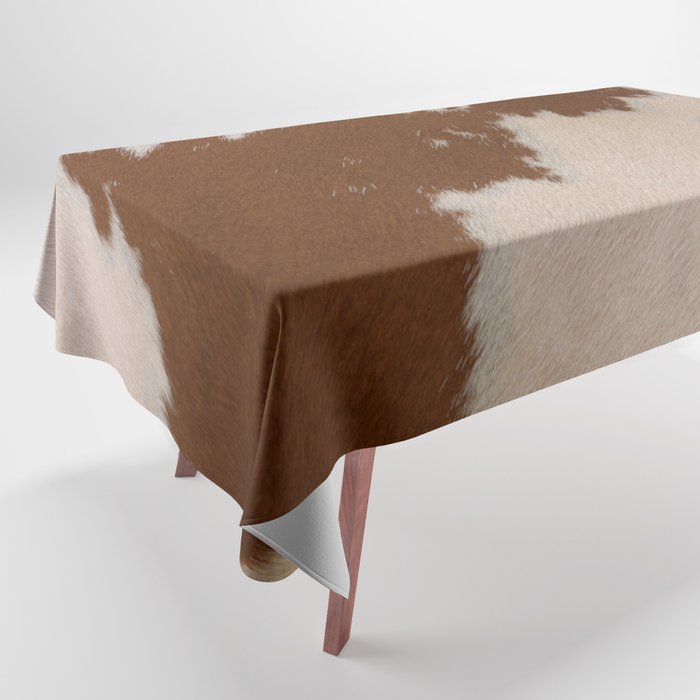 Spotted Light Brown Cowhide Tablecloth Gallery Image 1