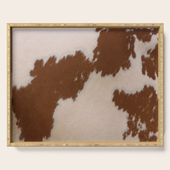 Spotted Light Brown Cowhide Serving Tray Gallery Image 1