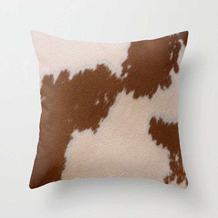 Spotted Light Brown Cowhide Throw Pillow Gallery Image 6