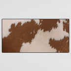 Spotted Light Brown Cowhide Desk Mat Gallery Image 3