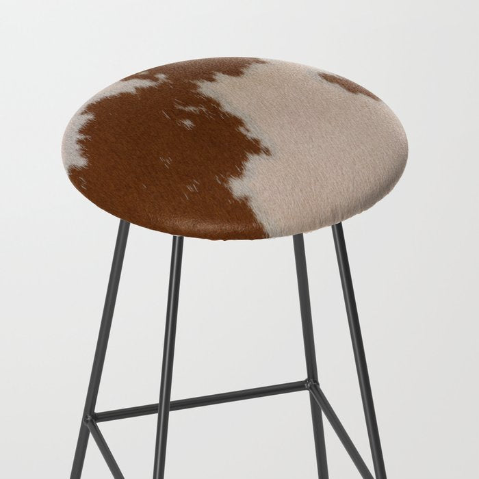 Spotted Light Brown Cowhide Stool Gallery Image 2