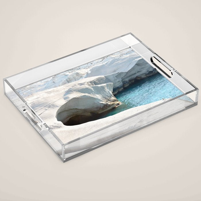 Milos Sarakiniko Beach Acrylic Tray Gallery Image 1