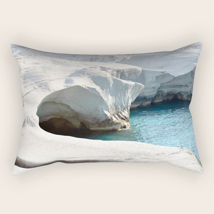 Milos Sarakiniko Beach Rectangular Pillow Gallery Image 1