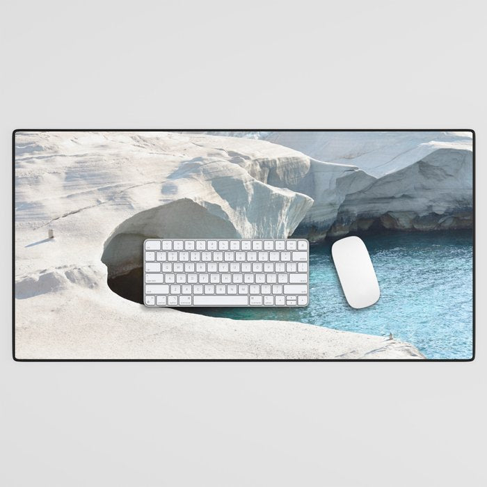 Milos Sarakiniko Beach Desk Mat Gallery Image 1