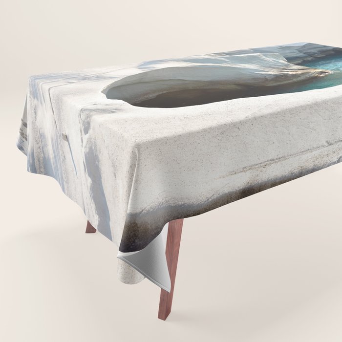 Milos Sarakiniko Beach Tablecloth Gallery Image 1