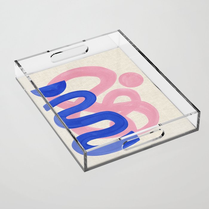 Pink Bloop Acrylic Tray Gallery Image 1