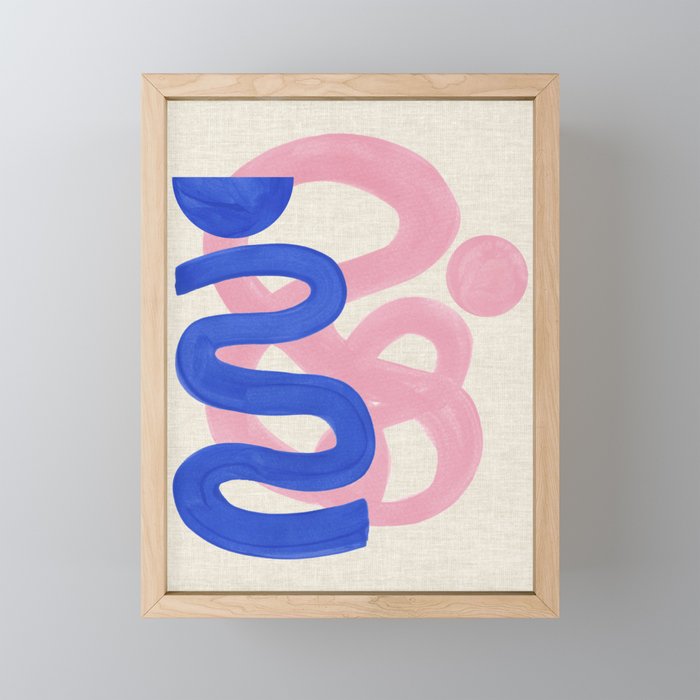 Pink Bloop Mini Art Print Gallery Image 1