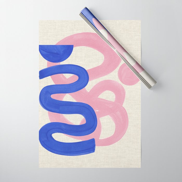 Pink Bloop Wrapping Paper Gallery Image 1