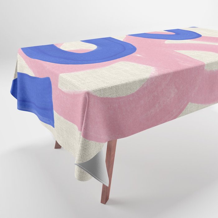 Pink Bloop Tablecloth Gallery Image 1