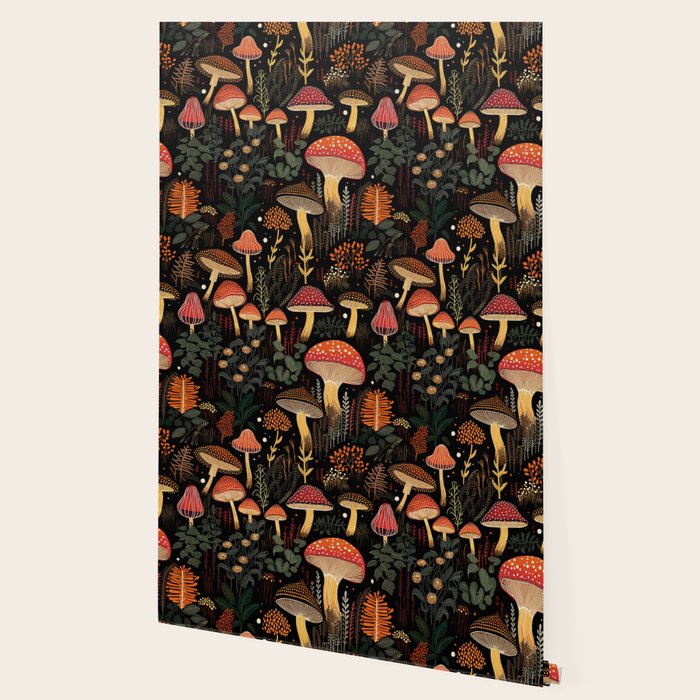 Dark Forest Magic Mushrooms Art Wallpaper Gallery Image 2
