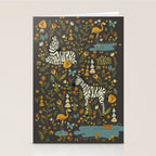 Zebras in Wild Fall Garden Stationery Card Gallery Image 2