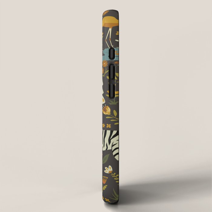 Zebras in Wild Fall Garden iPhone Case Gallery Image 2