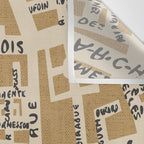 PARIS MAP RUSTIC Wall Tapestry Gallery Image 3