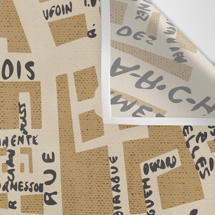 PARIS MAP RUSTIC Wall Tapestry Gallery Image 3